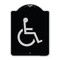 Signmission Large Handicapped Symbol Heavy-Gauge Aluminum Architectural Sign, 24" x 18", BS-1824-23889 A-DES-BS-1824-23889 - alternate 1